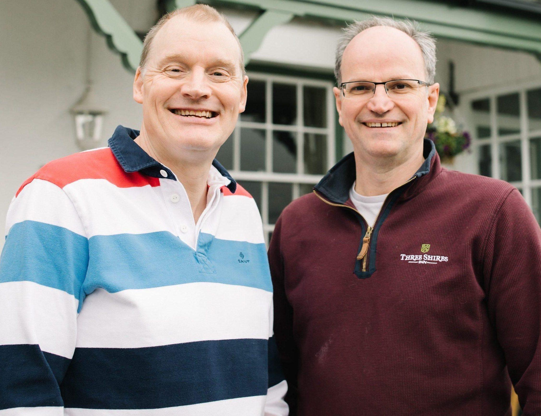 Co-owners of The Three Shires Inn, James and Tony