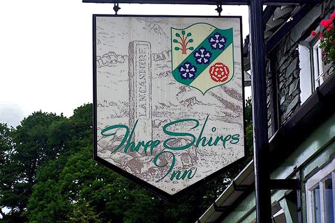 Three Shires Inn sign